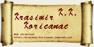 Krasimir Korićanac vizit kartica